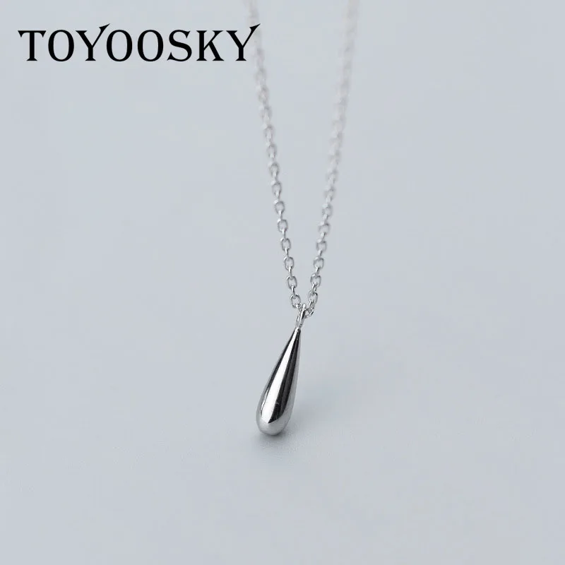 TOYOOSKY 925 стерлингового серебра ожерелья и подвески для женщин модные женские украшения с каплями воды аксессуары