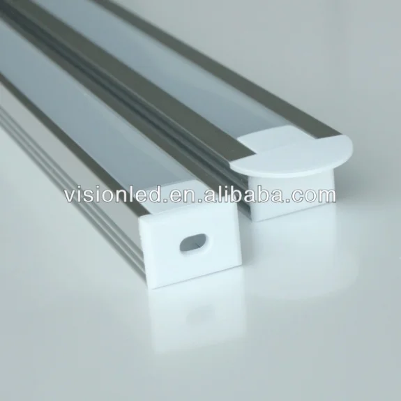 20m (20pcs) a lot, 1m per piece, led aluminum extrusion profiles with wings for led strips, clear cover and milky diffuse cover