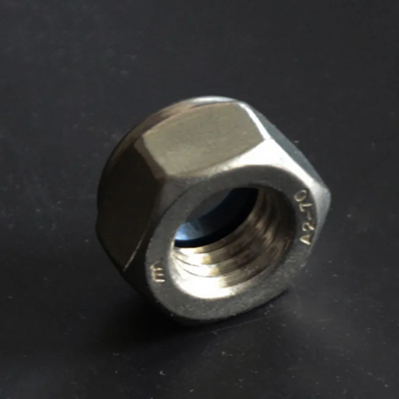 50 шт. M3/M4/M5/M6/M8 304 шестигранные гайки из нержавеющей стали нейлоновые вставные с
