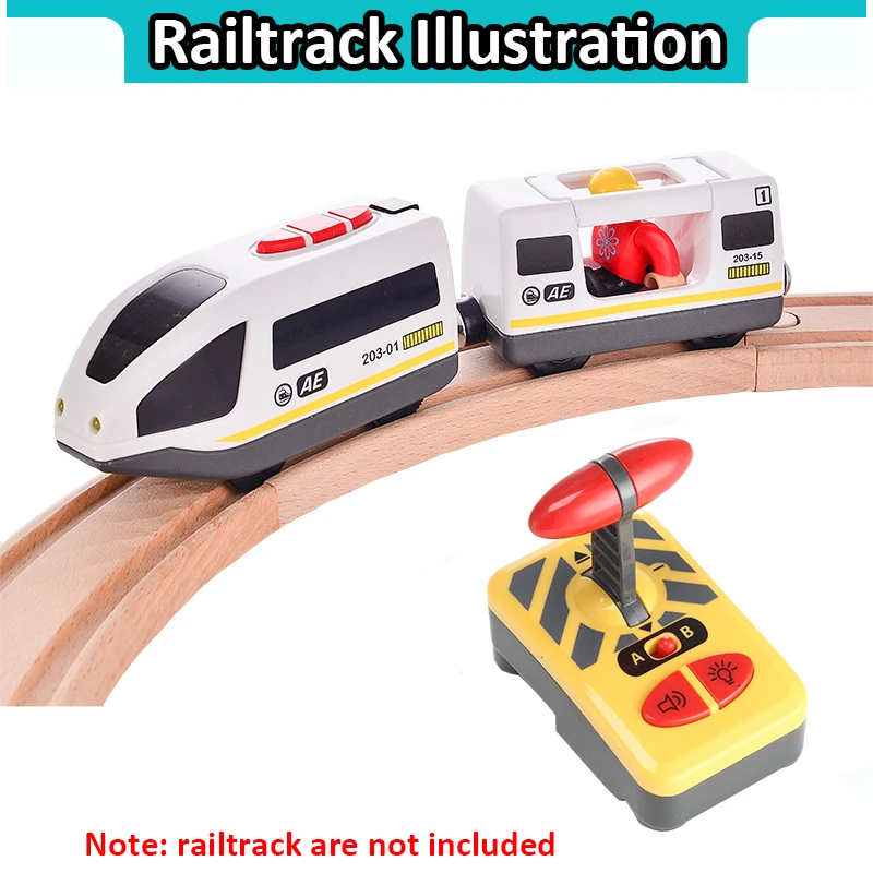 RC Electric Magnetic Train With Carriage Sound and Light Express Truck FIT Wooden Track Children Electric Toy Kids Toys