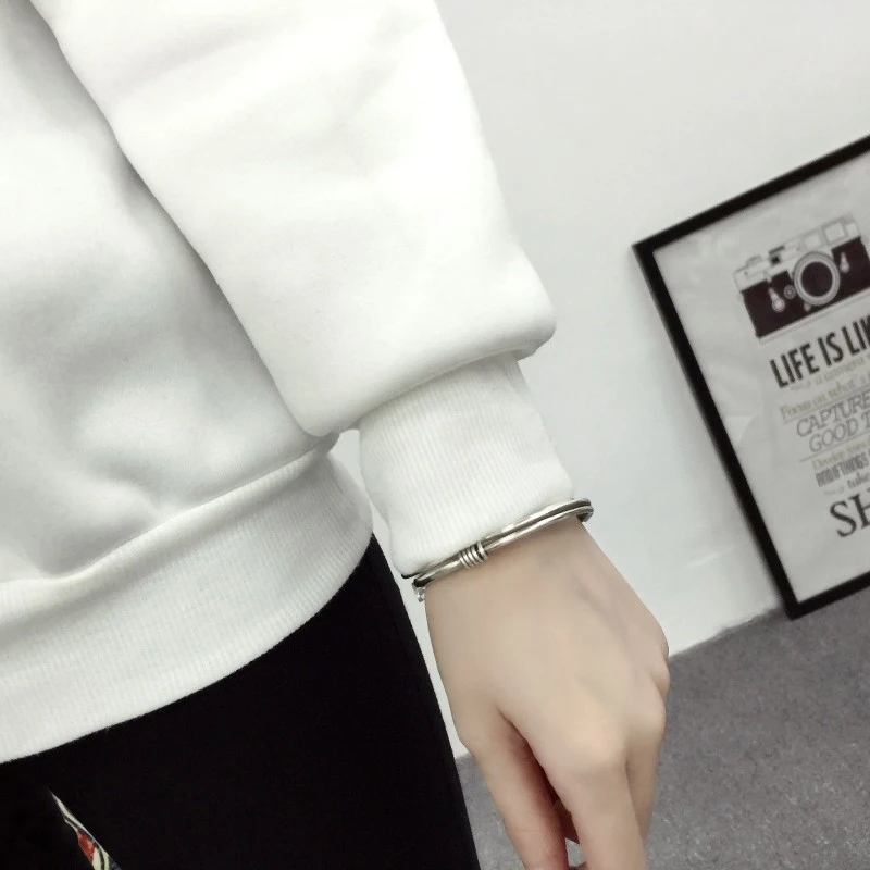

Nice New Spring Deer Women Hoodie Fashion Lovers Coat Thickening Long-Sleeved Sweatshir Blcak/white S-2XL