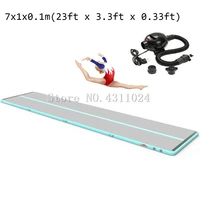 free shipping 710 1m23ft inflatable gymnastics tumbling training mats air track with electric air pump for acrobatics home us