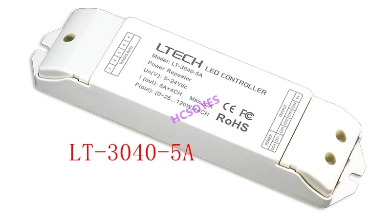 LTECH LED controller accept PWM control DC5-24V input 5A*4CH LT-3040-5A CV Led Power Repeater(amplifier) for rgbw/Y/A led strip | Освещение
