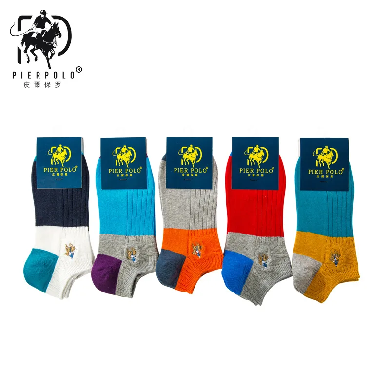Носки PIER POLO мужские короткие модные повседневные дышащие хлопковые с двойной