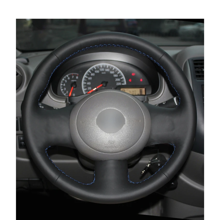 Сшитые вручную DIY черные кожаные аксессуары из микрофибры для Nissan March Sunny Versa 2013
