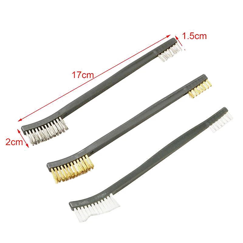 

3pcs/Set High Quality Wire Brush Cleaning Kit For Hand Gun Hunting Tactical Shortgun Rifle Cleaning Tool Brush Set Airsoft New