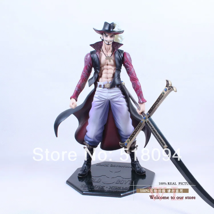 Бесплатная доставка аниме одна часть поп Dracule Mihawk пвх фигурку коллекция модель