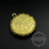 Raw Brass 27 мм розовое золото, сырая латунь, золото, бронза, старина серебро латунь цветок выгравированы круглый кулон с фото Шарм 1111074 - Окраска металла: Raw Brass