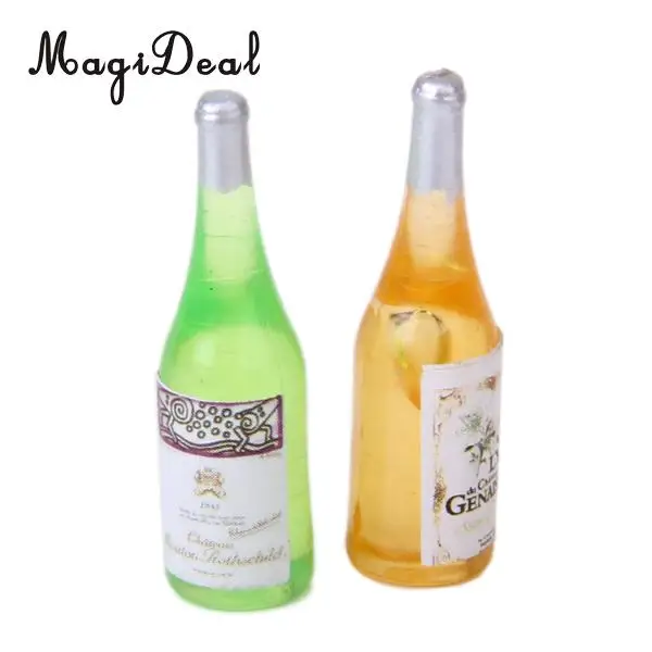 MagiDeal 6 шт./лот мини красочные 1/12 весы бутылки для вина кукольный домик миниатюрная