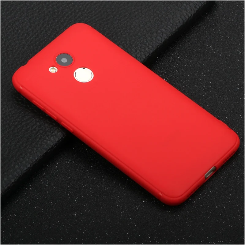 Чехол для Huawei Honor 6C Pro мягкий силиконовый матовый чехол-бампер с защитой 360