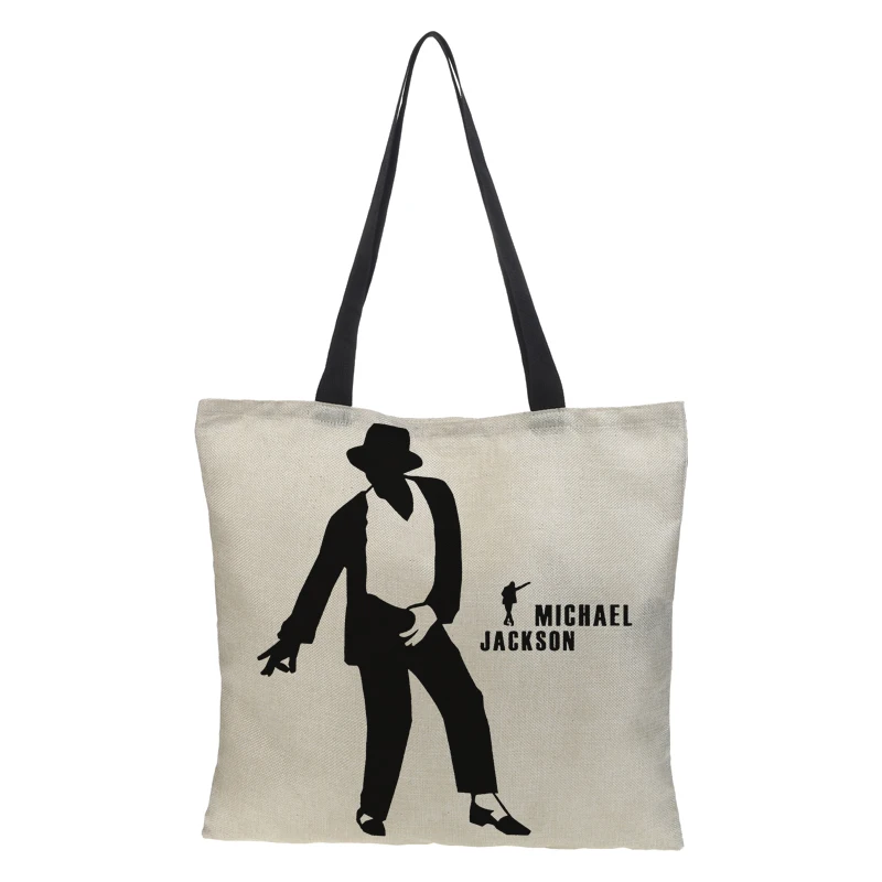 Женские сумки-тоут с принтом поющих суперзвезд льняной мешок для покупок