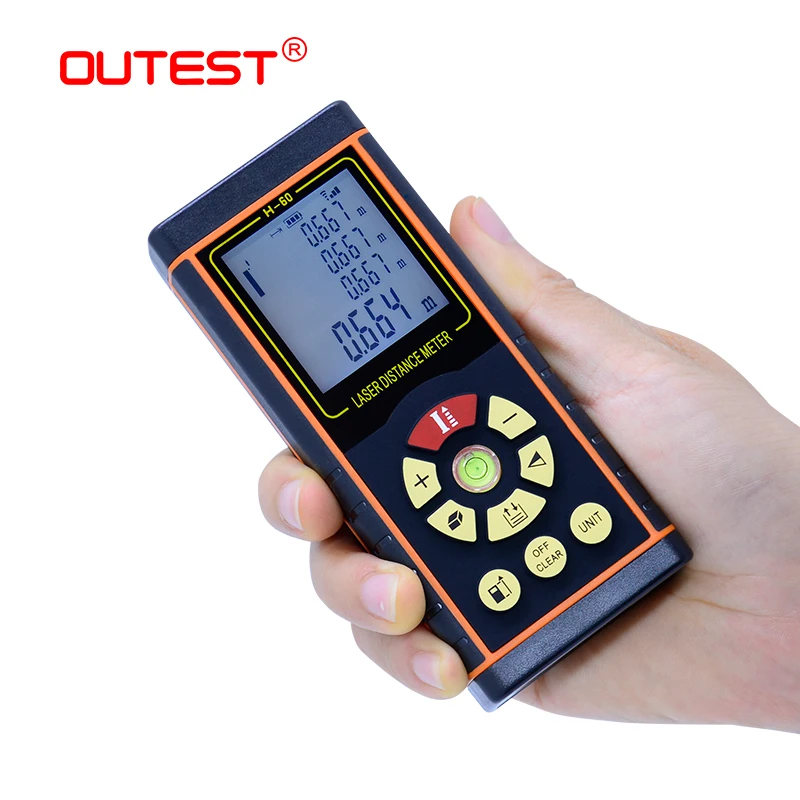 Outest цифровой измеритель расстояния лазер 40 м/60 м/80 м/100 м дальномерный рулетка