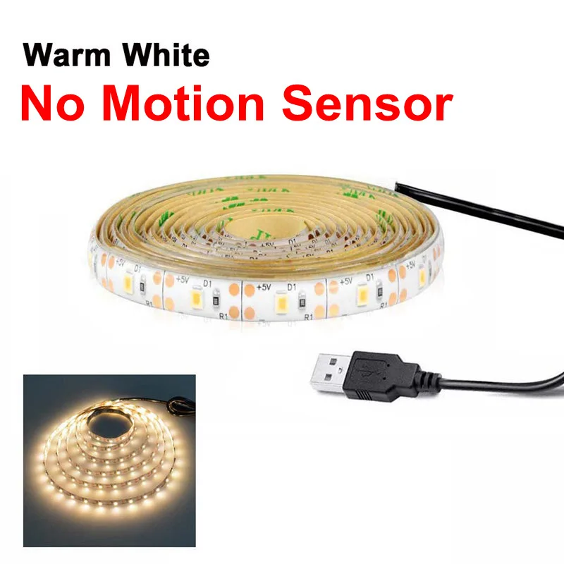 No Motion Sensor Прикроватный Ночной светильник с PIR датчиком движения Инфракрасный корпус 1 м/2 м/3M светодиодный светильник для шкафа лестницы кухни комнаты ночной Детектор лампы - Испускаемый цвет: No Motion Sensor