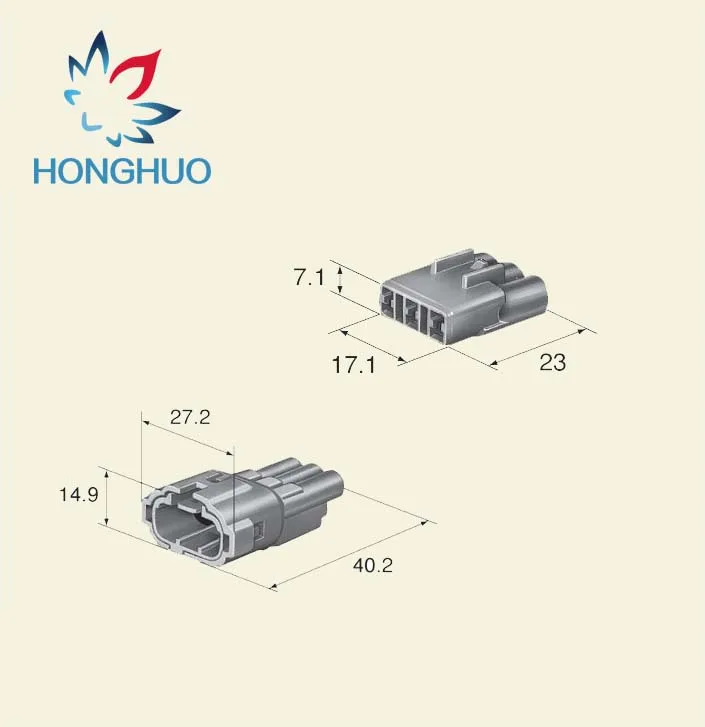 Бесплатная доставка 50 шт. автомобильный разъем Sumitomo HM 090 3-контактный женский и