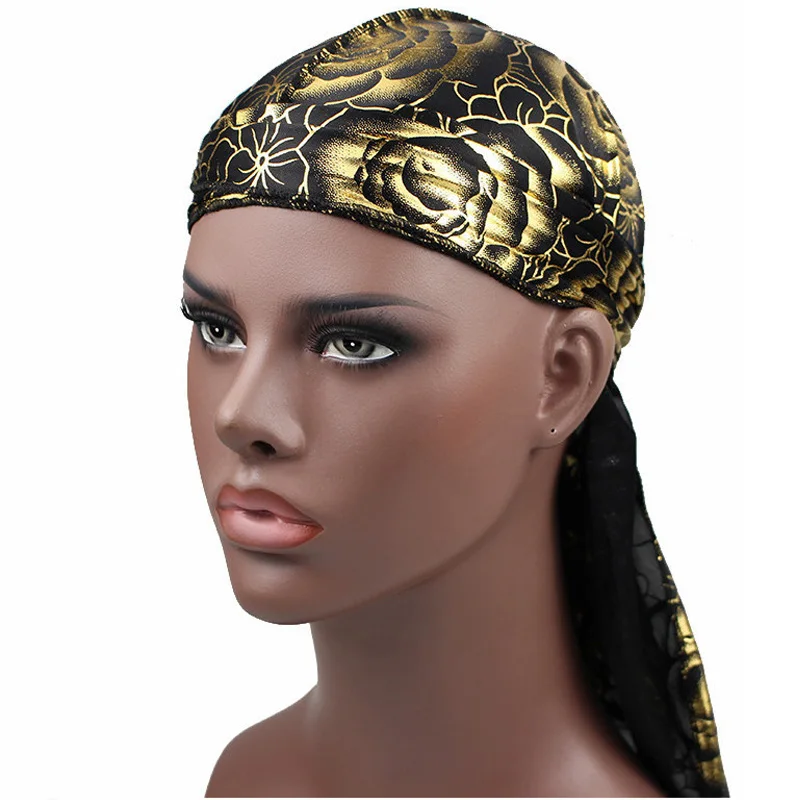 Новая розовая мужская шапка-бандана в стиле хип-хоп Durag шапка-тюрбан шелковистая