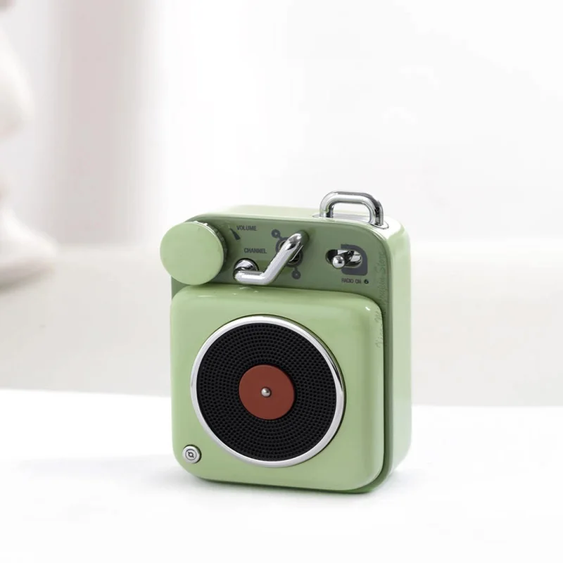 Green Xiaomi Mijia Cat King атомный проигрыватель B612 Bluetooth интеллектуальное аудио портативный цинковый алюминиевый корпус динамик музыка - Цвет: Green