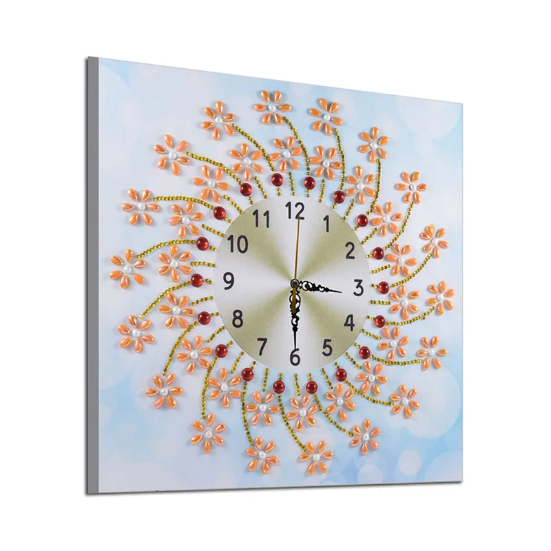 5D DIY Алмазная картина цветок настенные часы вышивка специальная форма крестиком
