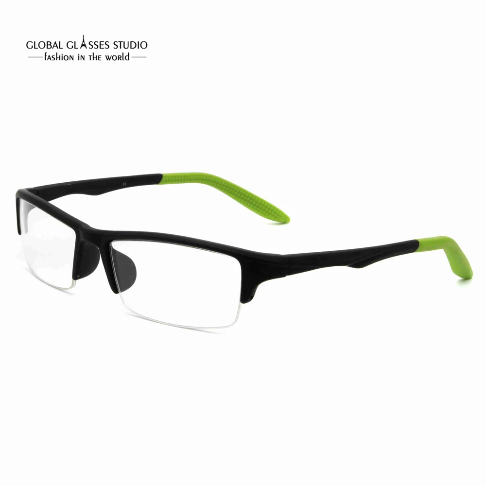 

New Lady Sport Plastic Titanium Optical Glasses High Quality Fashion Style Frame Clean Lens Classic Design Eyewear P6072-C1-2