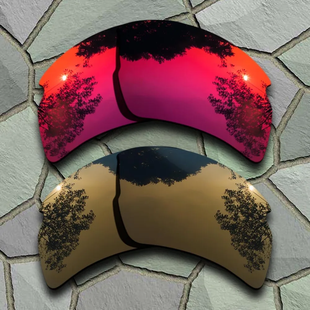 

Поляризованные Сменные линзы для солнцезащитных очков Oakley Flak 2,0 XL, фиолетовые, красные и бронзовые, медь