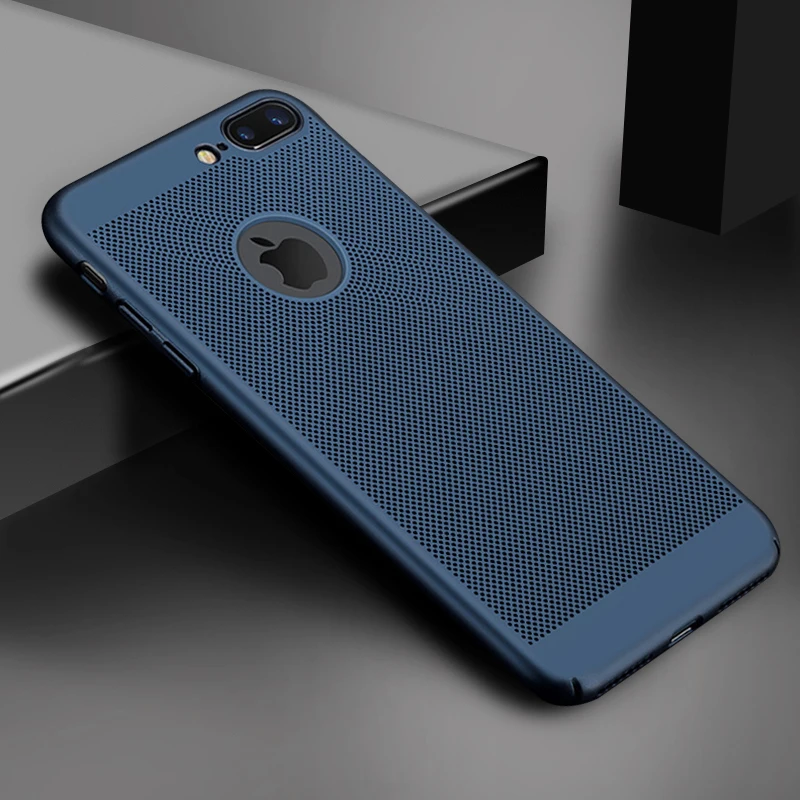 Heat Dissipation Phone Case For iPhone 7 6 6s plus 5 5s SE 8 X XS MAX XR Hard Back PC Cases Breathe Matte Cover 7plus shell |