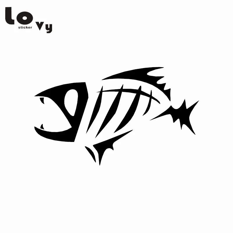 2 шт. этническая рыба череп мультяшная наклейка животное виниловая Автомобильная