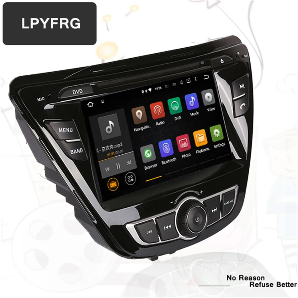 8 дюймов Восьмиядерный 4 Гб RAM android 10 автомобильный DVD для Hyundai Elantra Avante 2014 2015 с WIFI 4G GPS