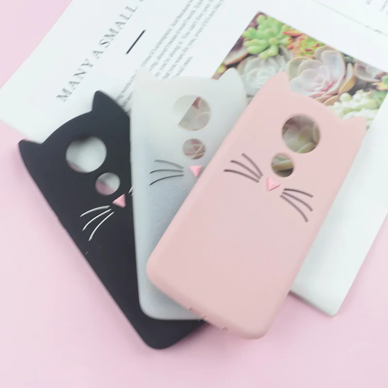 Милый японский блестящий чехол с котом для Motorola Moto G6 Play G6Play XT1922-4 G5 C E4 Plus E5 G5S Plus Мягкий чехол для телефона с котом