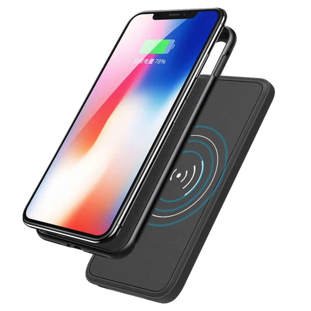 5000 мАч чехол для зарядного устройства для iphone X/XR/XS MAX чехол для телефона умный беспроводной зарядный Аккумулятор для samaung note9 note8