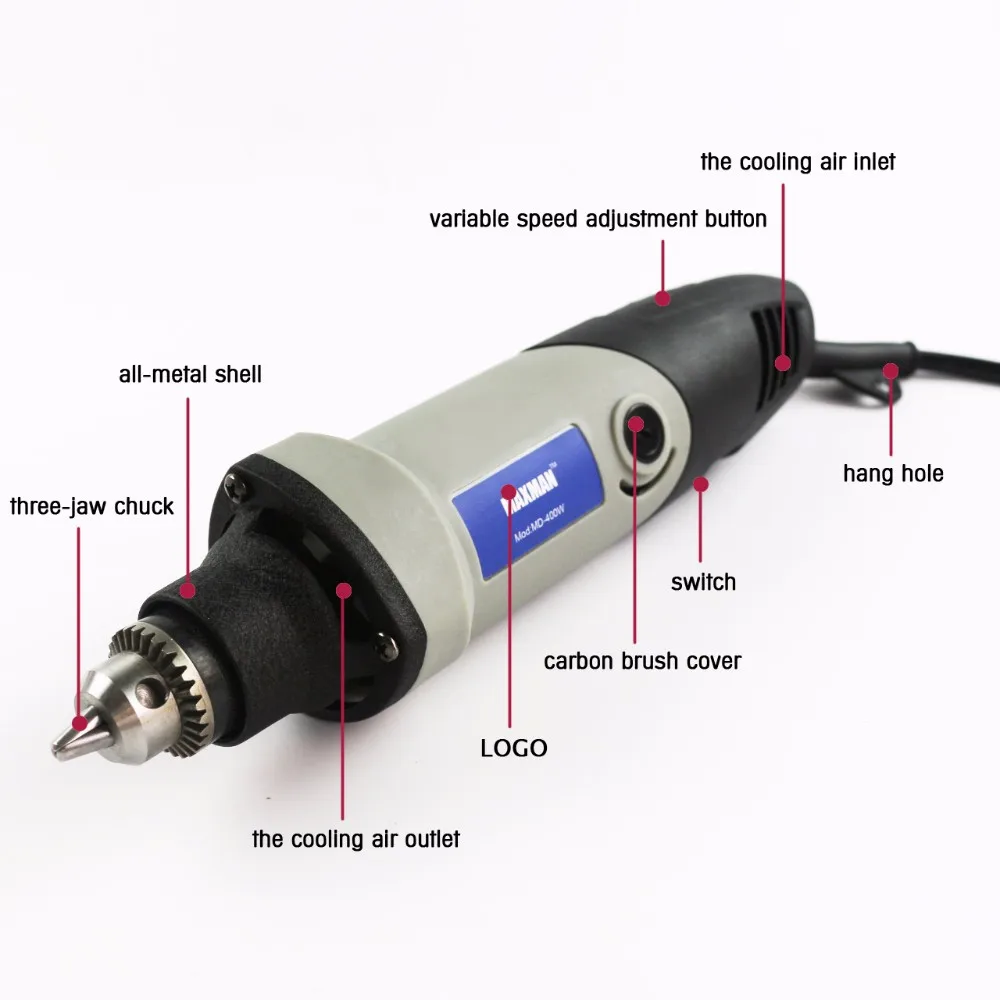 MAXMAN 400 Вт Мини электрическая дрель с 6 позициями переменной скорости Dremel шлифовальный станок стиль вращающиеся инструменты мини шлифовальный электроинструмент