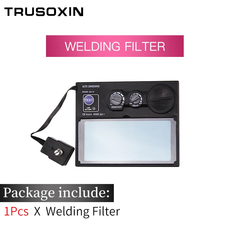 Welding Filter Солнечный авто затемняющий фильтр TIG MIG MMA сварочный шлем/маска для лица/Маска электросварщика/колпачки для сварочного аппарата - Цвет: Welding Filter