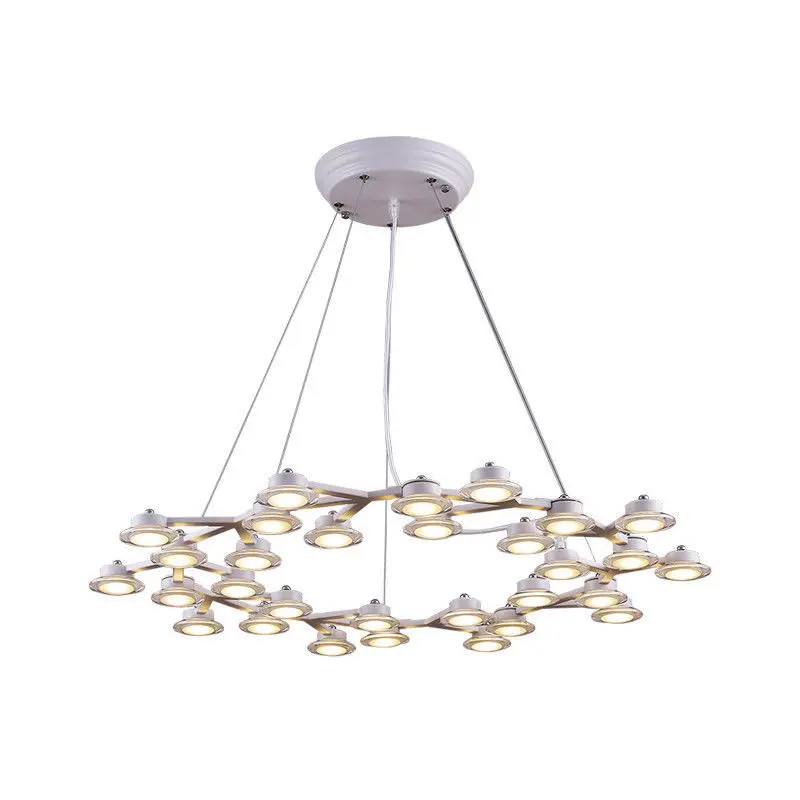 Modern LED Plum Blossom Pendant Light Round Suspension Handing Light Fixture Home Decor For Living Room Bar Pendant Lamps B029