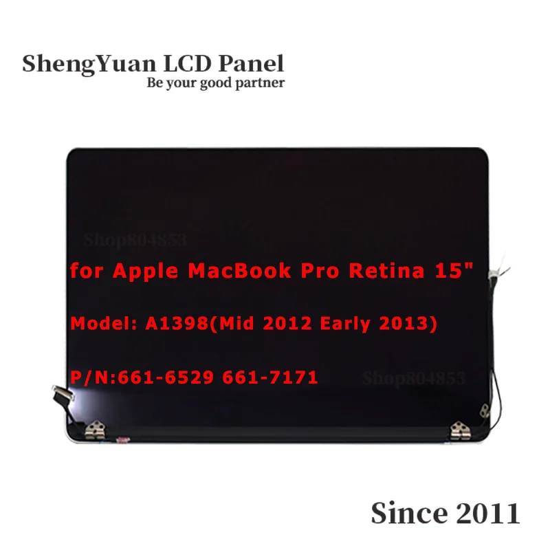 ЖК-дисплей в сборе для Apple MacBook Pro Retina A1398 середина 2012 ранняя версия 2013 661-6529 661-7171 EMC