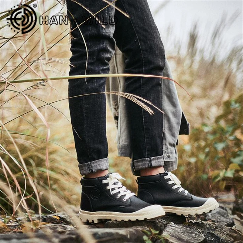 

Vintage Ankle Boots for Man Lace up Ankle Boots Spring Autumn Male Motorcycle Boots British Style Men's Casual Shoes