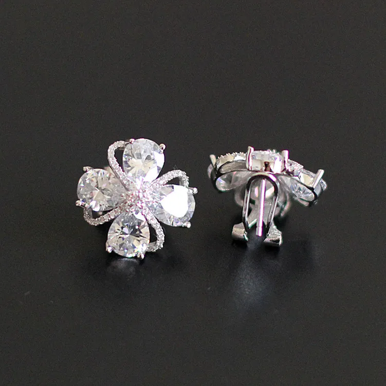 Серьги из серебра 925 пробы с гранатом и цветком сливы|silver earrings|sterling silver earring925 sterling