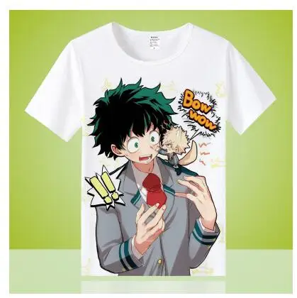 Высокое качество, унисекс, аниме, Cos My Hero Academy bakugo, кацуки, OCHACO URARAKA, повседневная хлопковая футболка, футболка - Цвет: 21