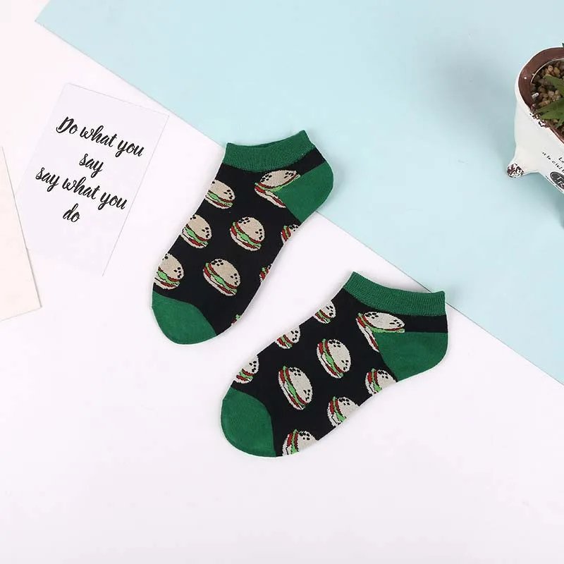 

[WPLOIKJD]Creative Fashion Harajuku Funny Socks Women Cute Pattern Skarpetki Ship Socks Lovely Cartoon Fruit Calcetines Mujer