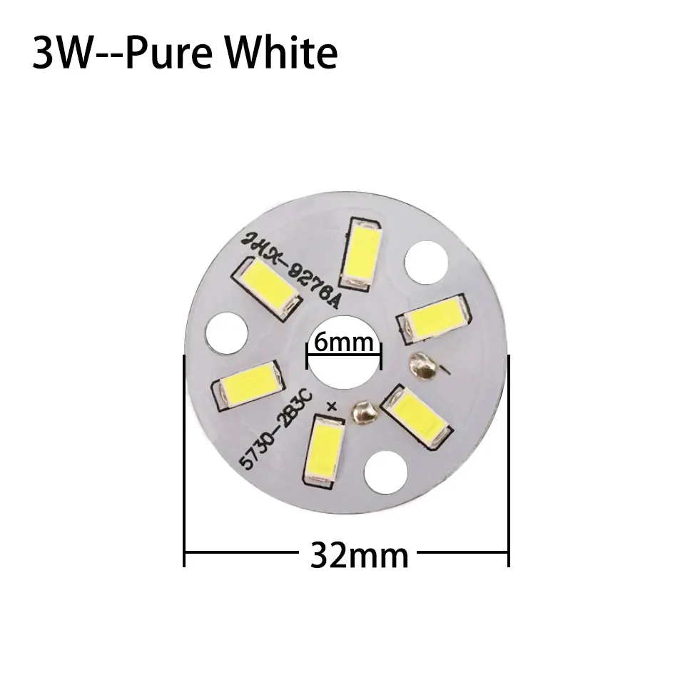 3W Pure White 3 Вт, 5 Вт, 7 Вт, 9 Вт, 12 Вт, 18W5730 Яркость SMD светильник Настольная лампа Панель для 3, 5, 7, 9, 12, 18 Вт светодиодный лампы PCB для потолка с светодиодный - Испускаемый цвет: 3W Pure White