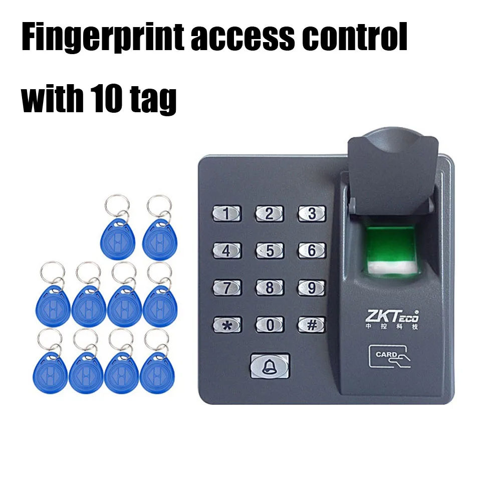 Контроль доступа по отпечатку пальца с клавиатурой система контроля 10 RFID
