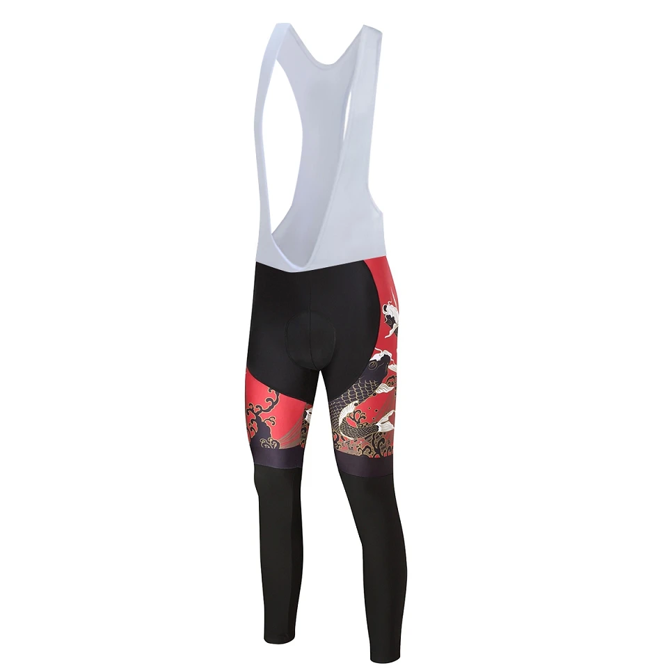 bib pants CYCEARTH с подкладкой из ткани coolmax гель зимние термальные длинные велосипедные комбинезоны флисовые MTB велосипедные гонки нагрудник шорты - Цвет: bib pants