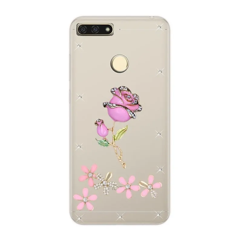 Clear Rhinestone Cases For Huawei mate 20 lite pro 8 10 9 diy Transparent holder stander cover honor 9i 6x nova 2i |