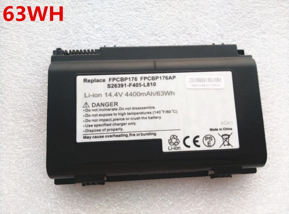 63WH FPCBP176 Батарея для Fujitsu LIFEBOOK A6220 A6230 E780 E8420E E8420LA N7010 NH570 S26391 F405 L800 0644680|Батареи