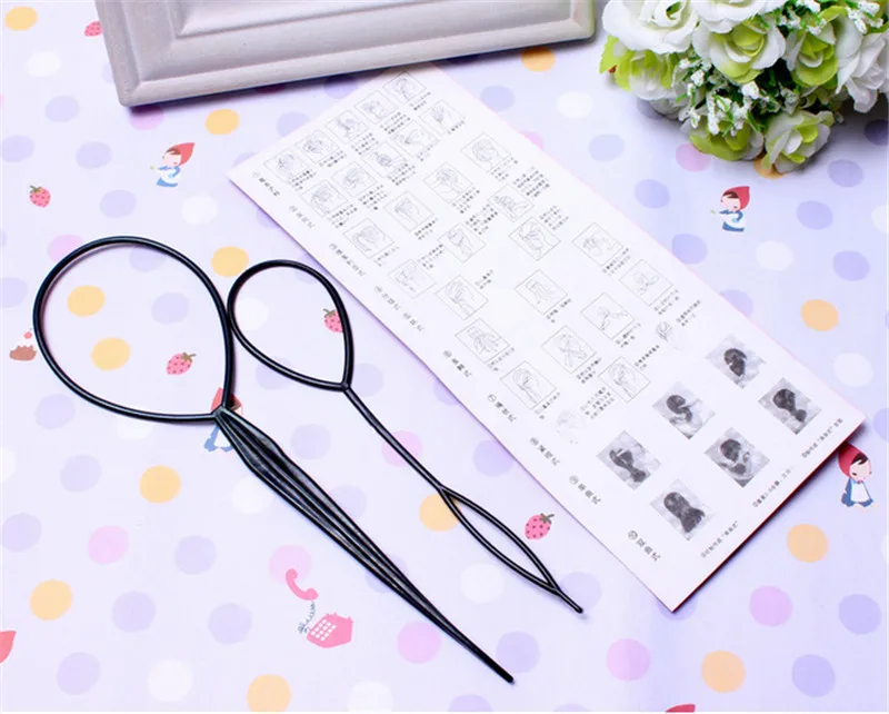 2 шт. пластиковые зажимы петли для прически конский хвост| |