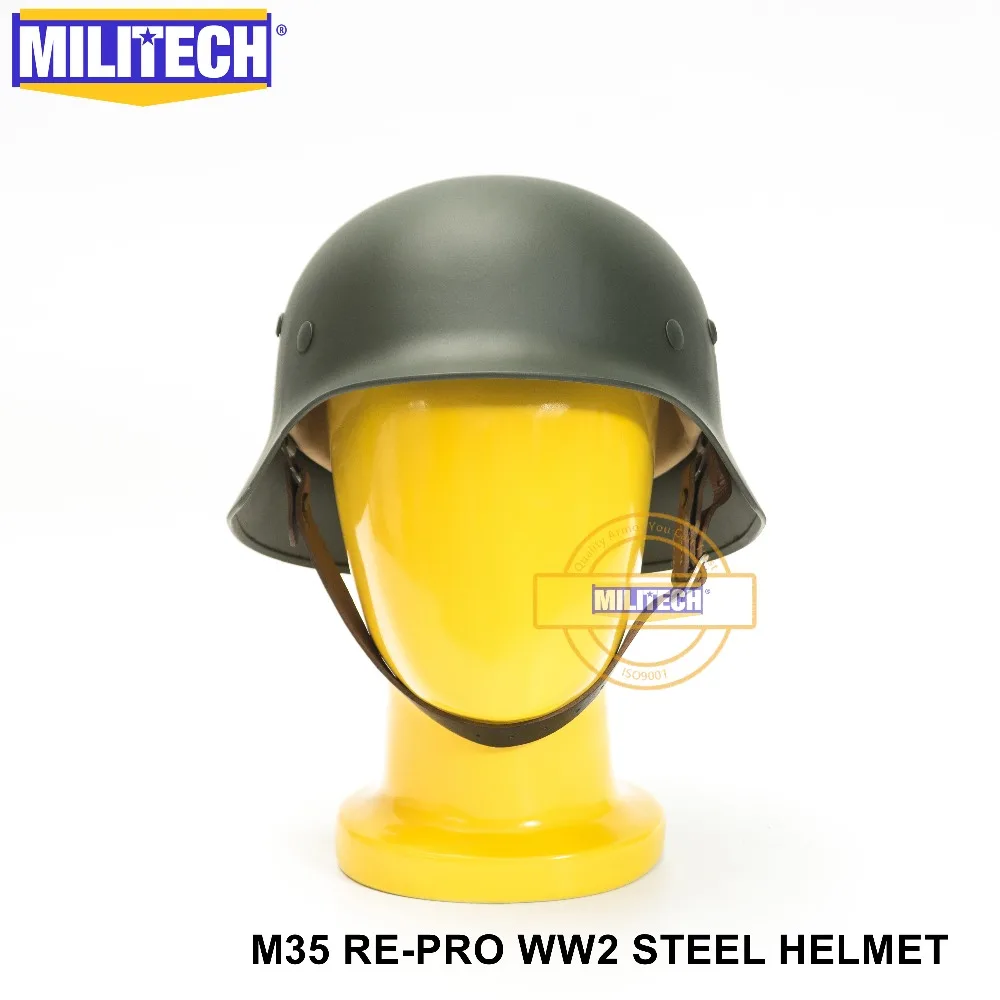 MILITECH Армейский зеленый WW2 Пособия по немецкому языку M35 Сталь шлем Второй мировой