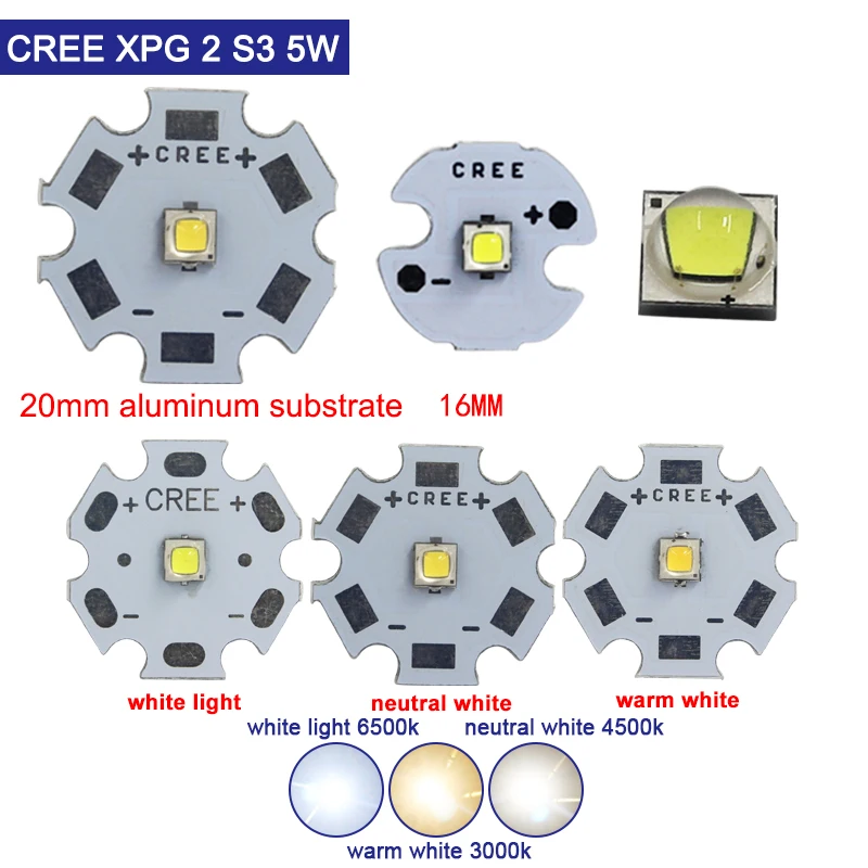 Оригинальный CREE 10 Вт XML T6 / L2 XPE R3 3 Вт/XRE Q5 Вт/XTE R5 5 Вт/XPG2 Вт/Теплый Холодный белый