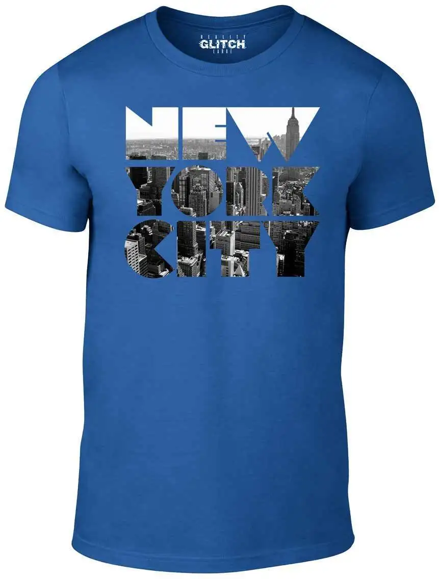 Нью-Йоркская Футболка-Мужская Классическая Летняя модная футболка в стиле ретро