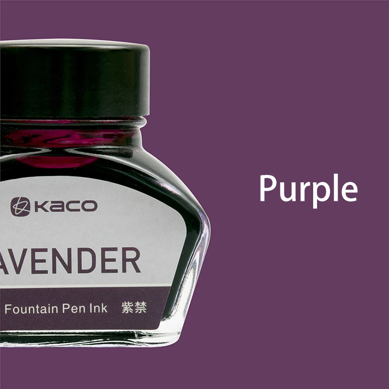 purple Kaco перьевая ручка с цветными чернилами 1 шт. 30 мл чернила для стеклянной бутылки 9 цветов на выбор офисные школьные принадлежности - Цвет: purple