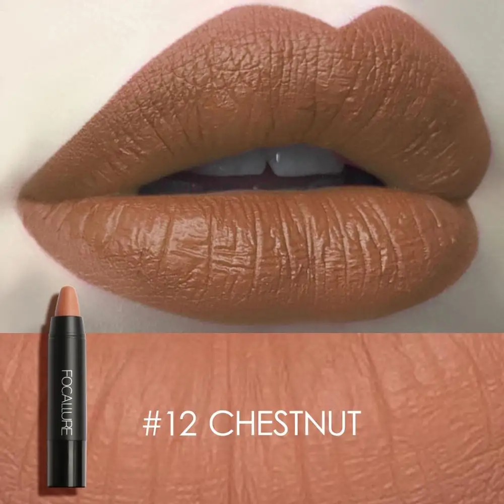 12 Focallure Matte губная помада водостойкая Обнаженная бархатная красная Губная Помада Косметическая не липкая Batom макияж - Цвет: 12