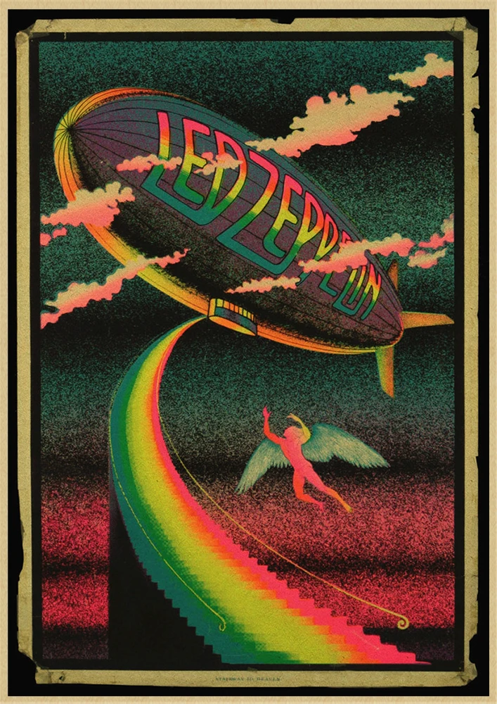 Led Zeppelin рок-музыка крафт-бумага постер для бара/Кафе Ретро плакат декоративной живописи