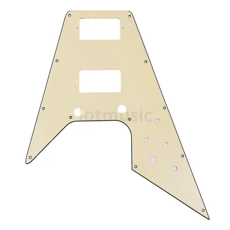 Замена Pickguard для серии Flying V Cream ཿ reedition|pickguard|flying v pickguardpickguard cream |