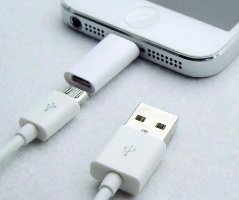 300 шт/партия Micro Usb кабель зарядное устройство адаптер для iPhone 7 6 plus 6 5 ipad Micro USB Женский до 8 Pin адаптер Apple конвертер
